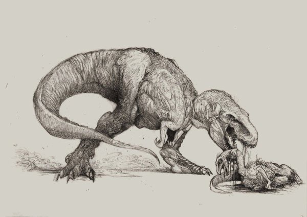 Динозавр в графике