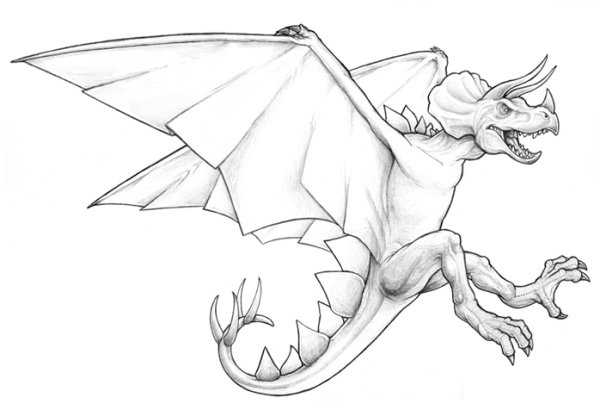 Динозавры карандашом для срисовки