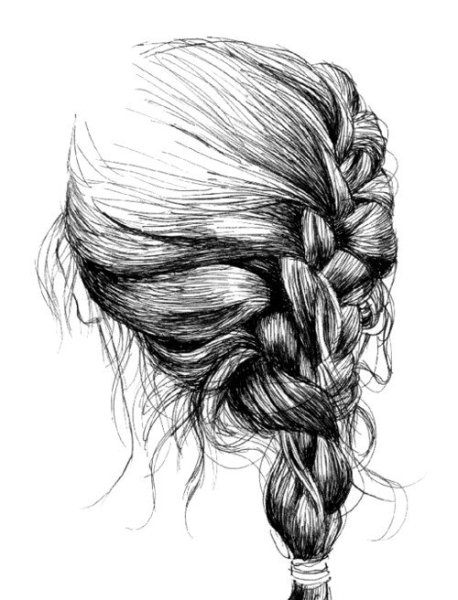 Эскиз свадебной прически