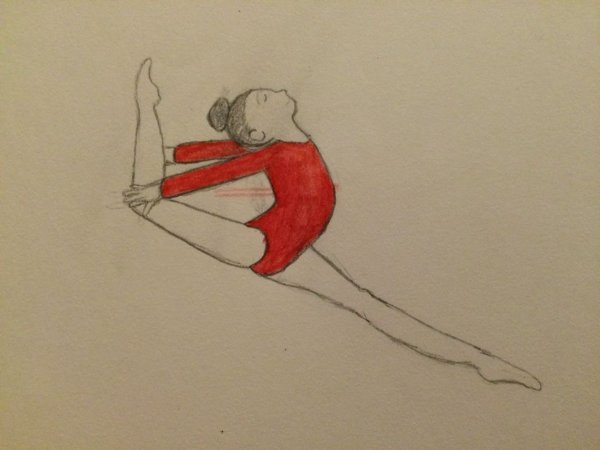 Легкие рисунки гимнасток