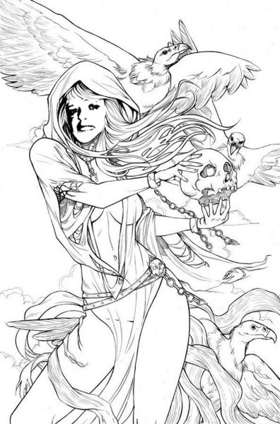 Ведьма набросок