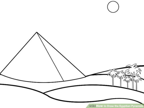 Пирамида Хеопса Египет разукрашки