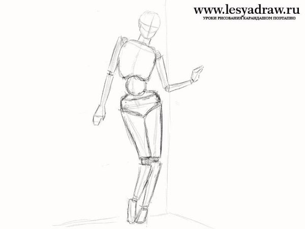 Рисунок человека карандашом для начинающих в полный рост