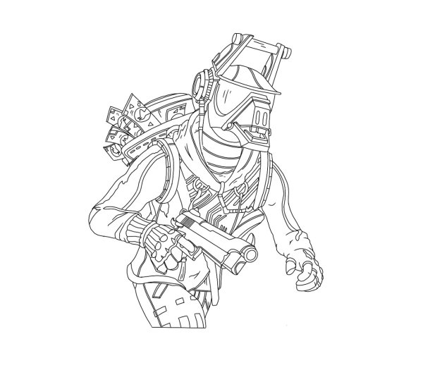 Раскраска ФОРТНАЙТ Раптор