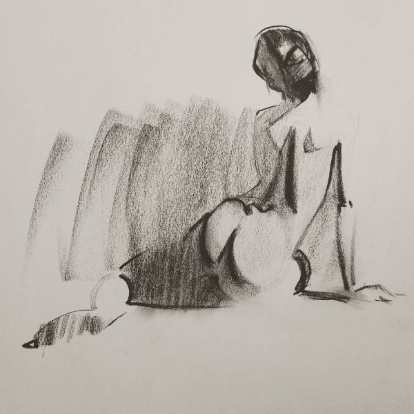 Рисунки углем