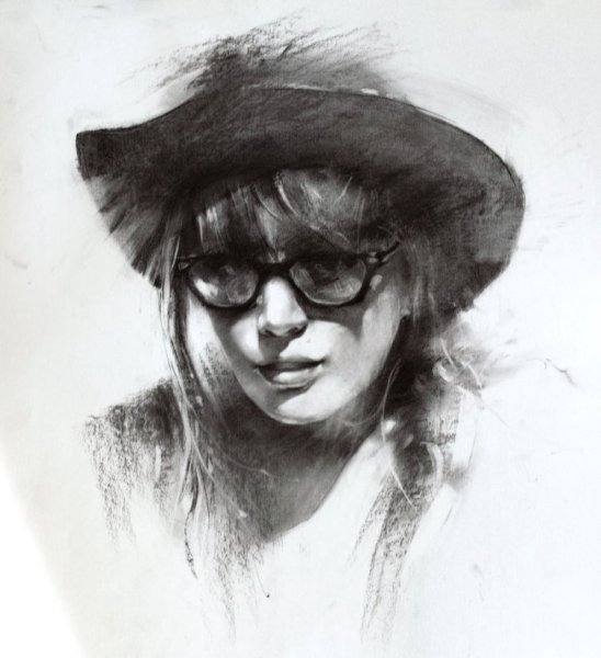 Портрет угольным карандашом