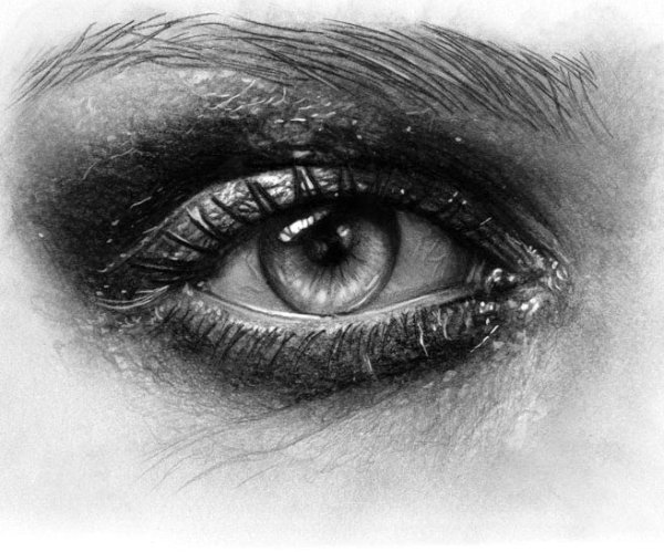 Глаз реализм карандашом