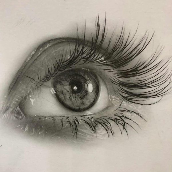 Реалистичный глаз карандашом