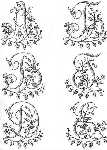 Монограммы вышитые буквы гладью
