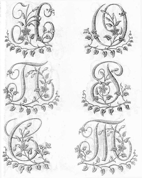 Монограмма гладью русский алфавит