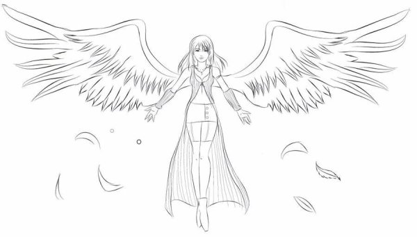 Ангел рисунок карандашом