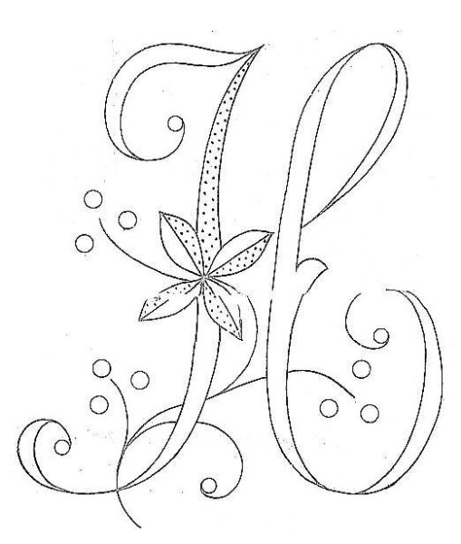 Буквы алфавита для вышивки гладью