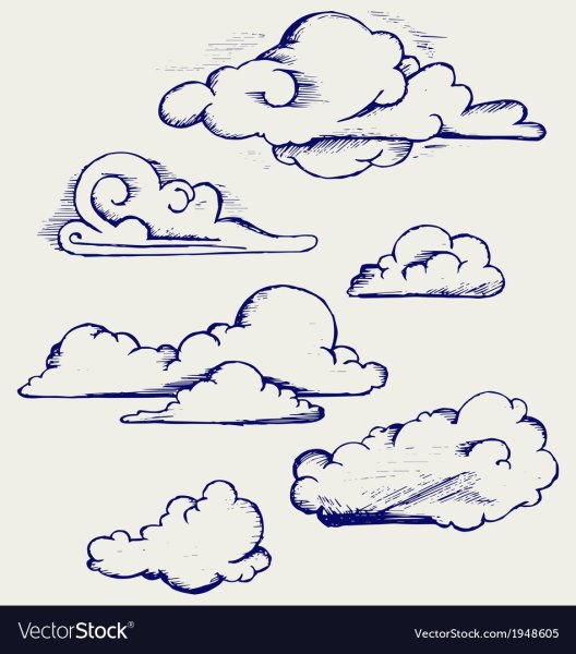 Облака рисунок карандашом