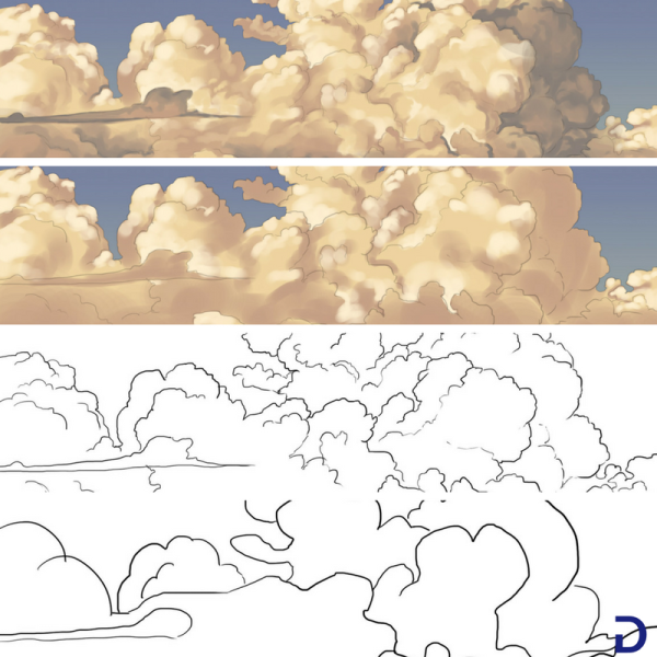 Облака эскиз