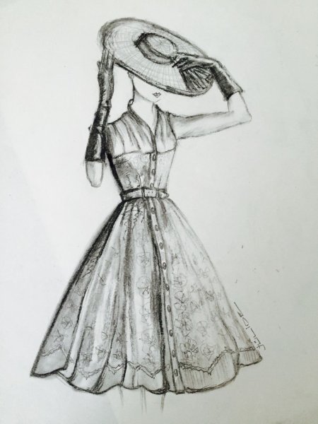Раскраски платья дизайнерские