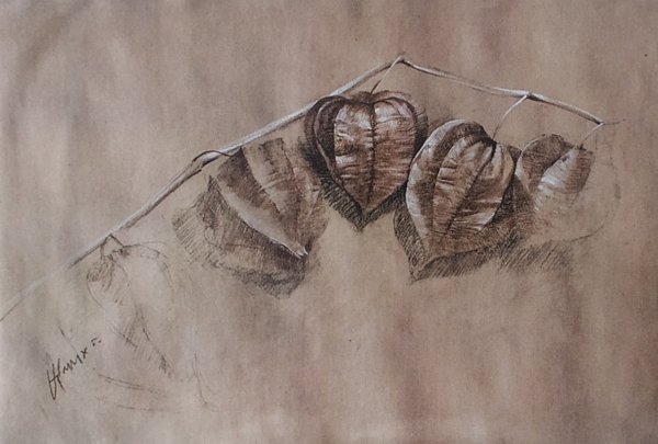 Живопись на крафтовой бумаге