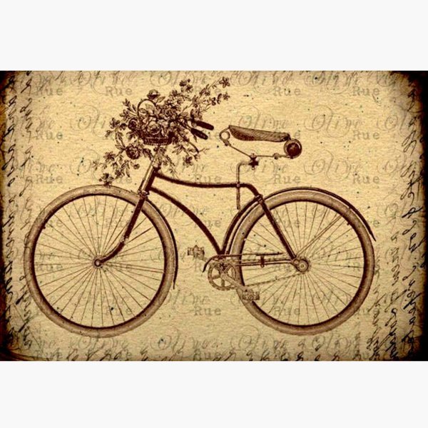 Велосипед ретро декупаж