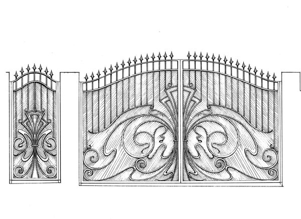 Эскизы кованых ворот