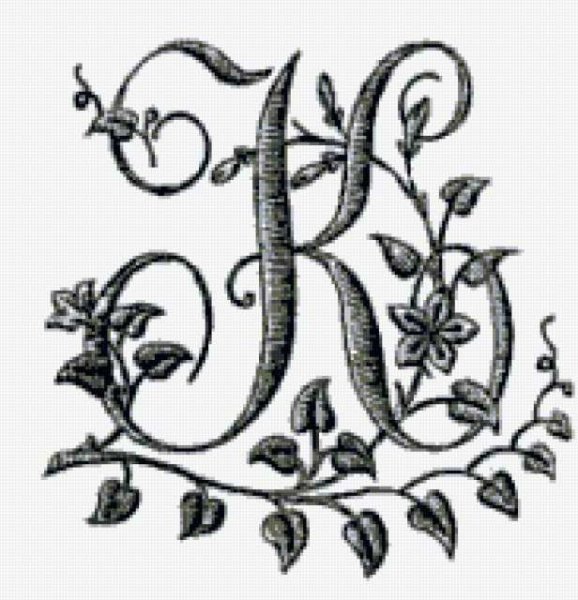 Эскизы букв для вышивки гладью