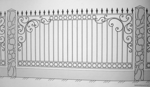 Кованые заборы эскизы