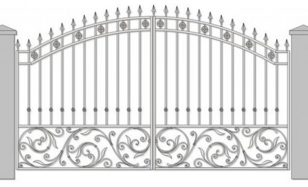 Железные ажурные ворота