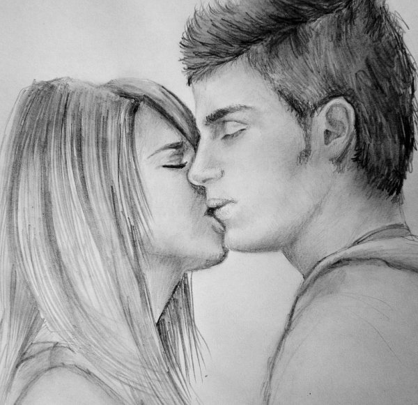 Парочки для срисовки карандашом