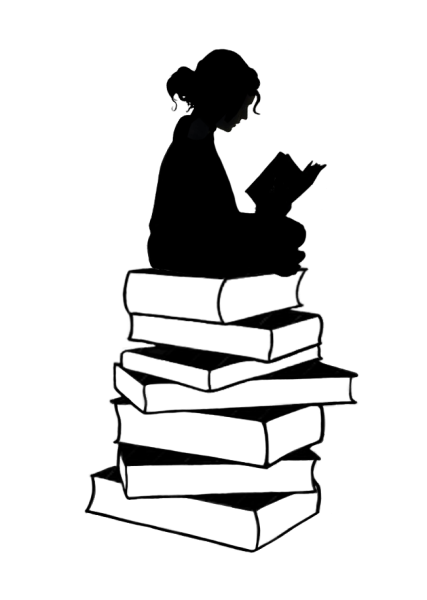 Силуэт читающего человека