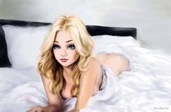 Красивая девушка рисунок