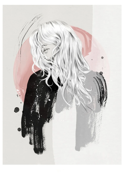 Блондинка рисунок