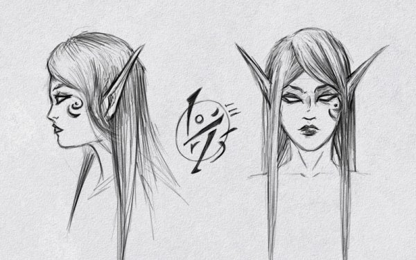 Эльфийки для рисования