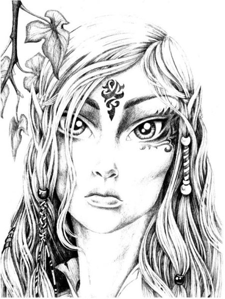 Эльфийки для рисования