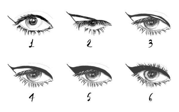 Стрелки на глазах схема