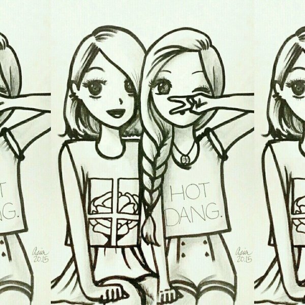 Рисунки для подруги легкие