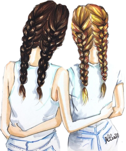 Рисунки для срисовки подруги