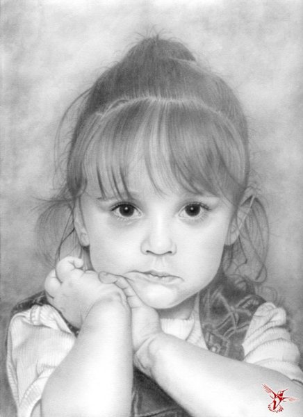 Портрет ребенка карандашом