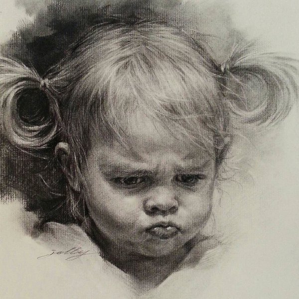 Портрет ребенка карандашом