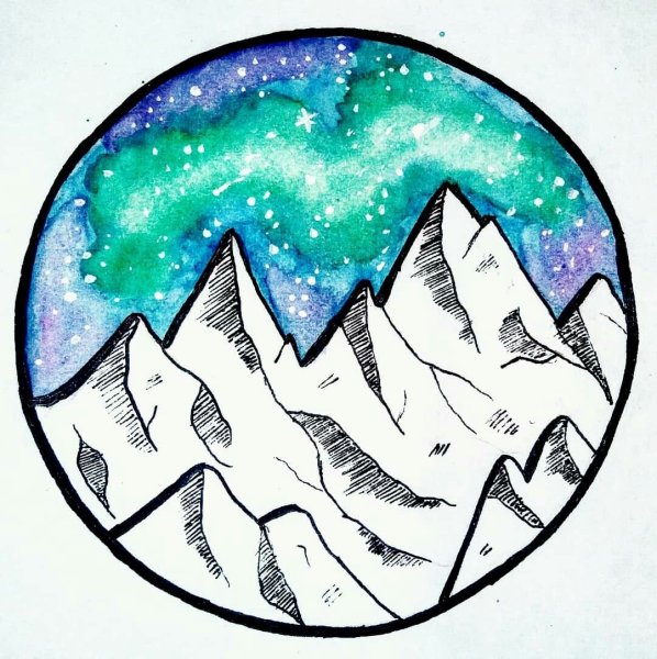 Рисунки космоса для срисовки