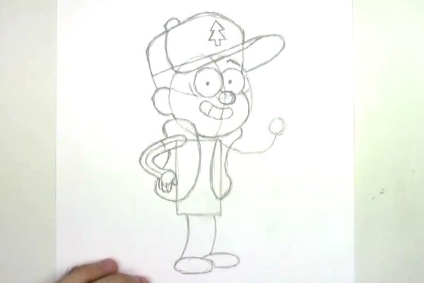 Поэтапное рисование Гравити Фолз