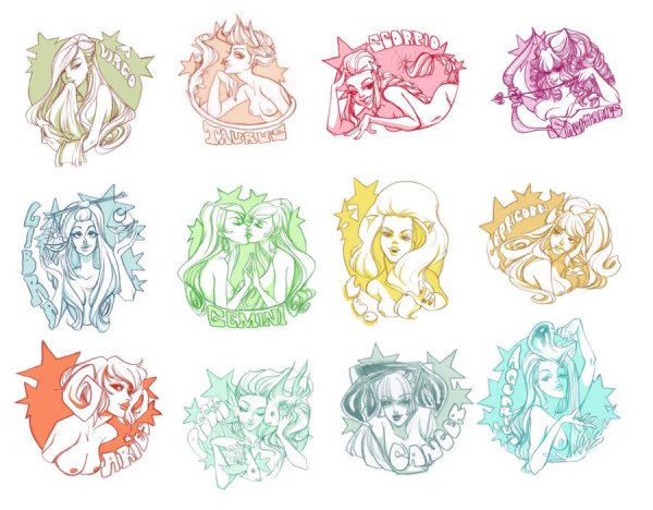 Black Fury рисунки знаки зодиака