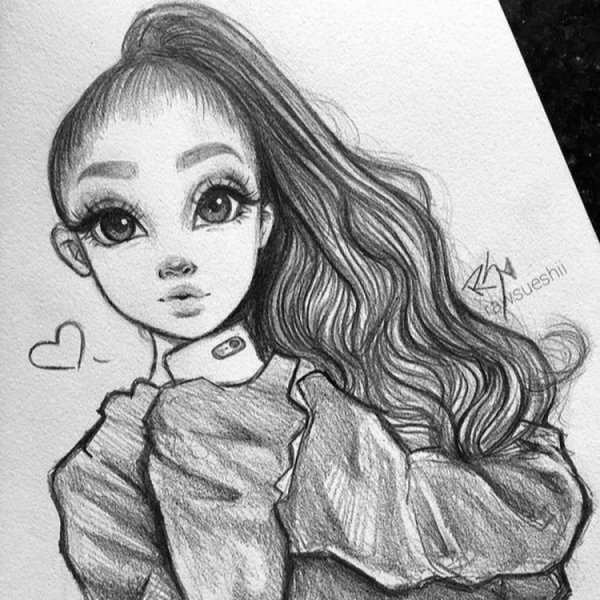 Рисунки для срисовки девочки