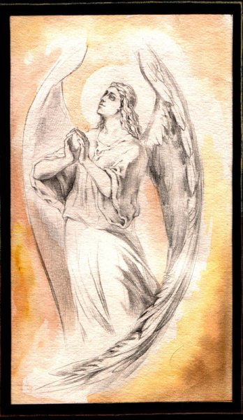 Ангел рисунок карандашом