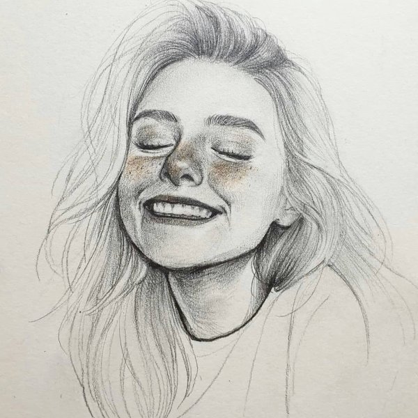 Лицо девушки рисунок