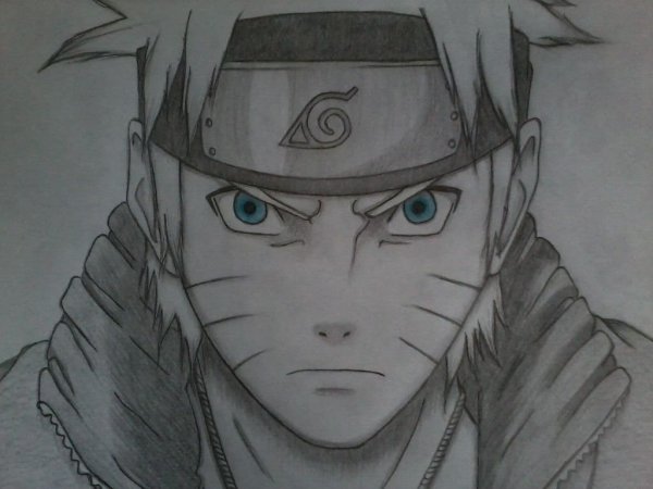 Наруто Узумаки карандашом