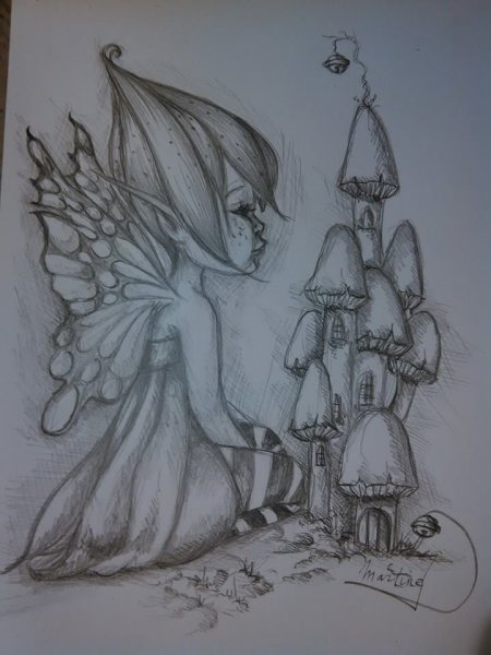 Эльф карандашом