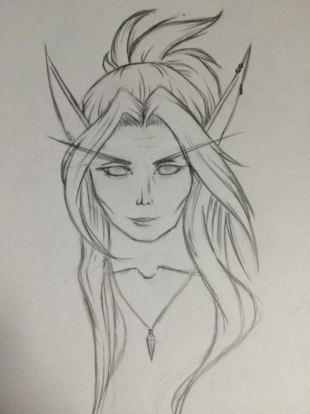 Раскраска эльфийка