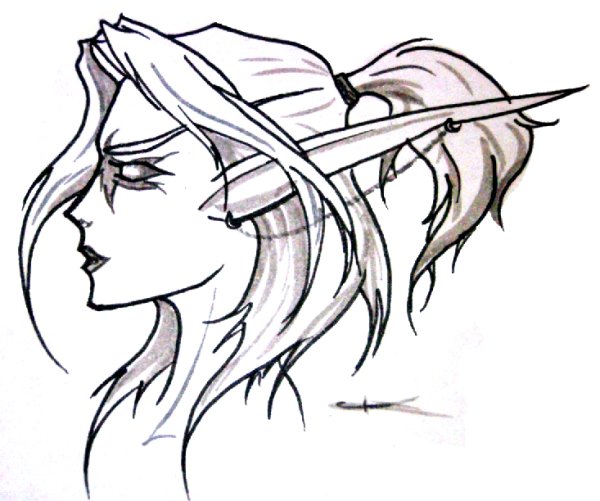 Раскраски фэнтези эльфы