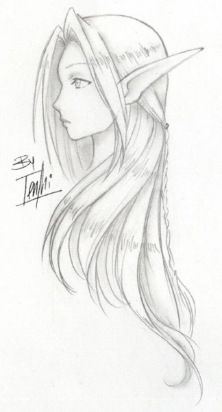 Рисунки карандашом фэнтези красивые