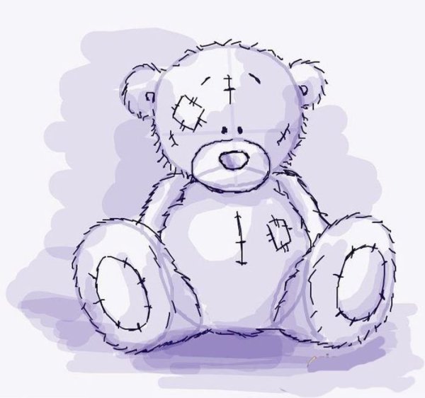 Мишка Тедди для срисовки