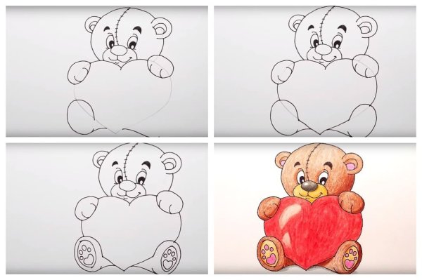 Картинки для срисовки мишки