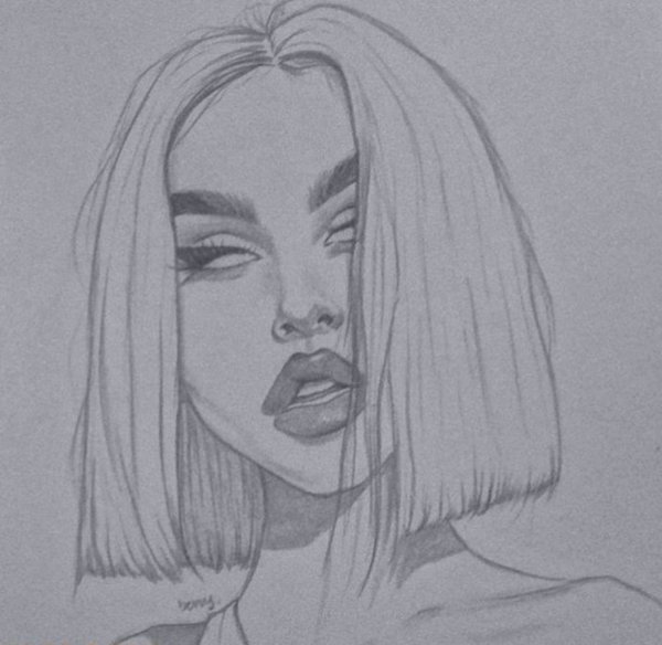 Красивые нарисованные губы